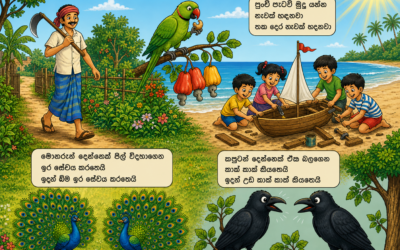කැත්තක් අරගෙන වත්තට යන කොට